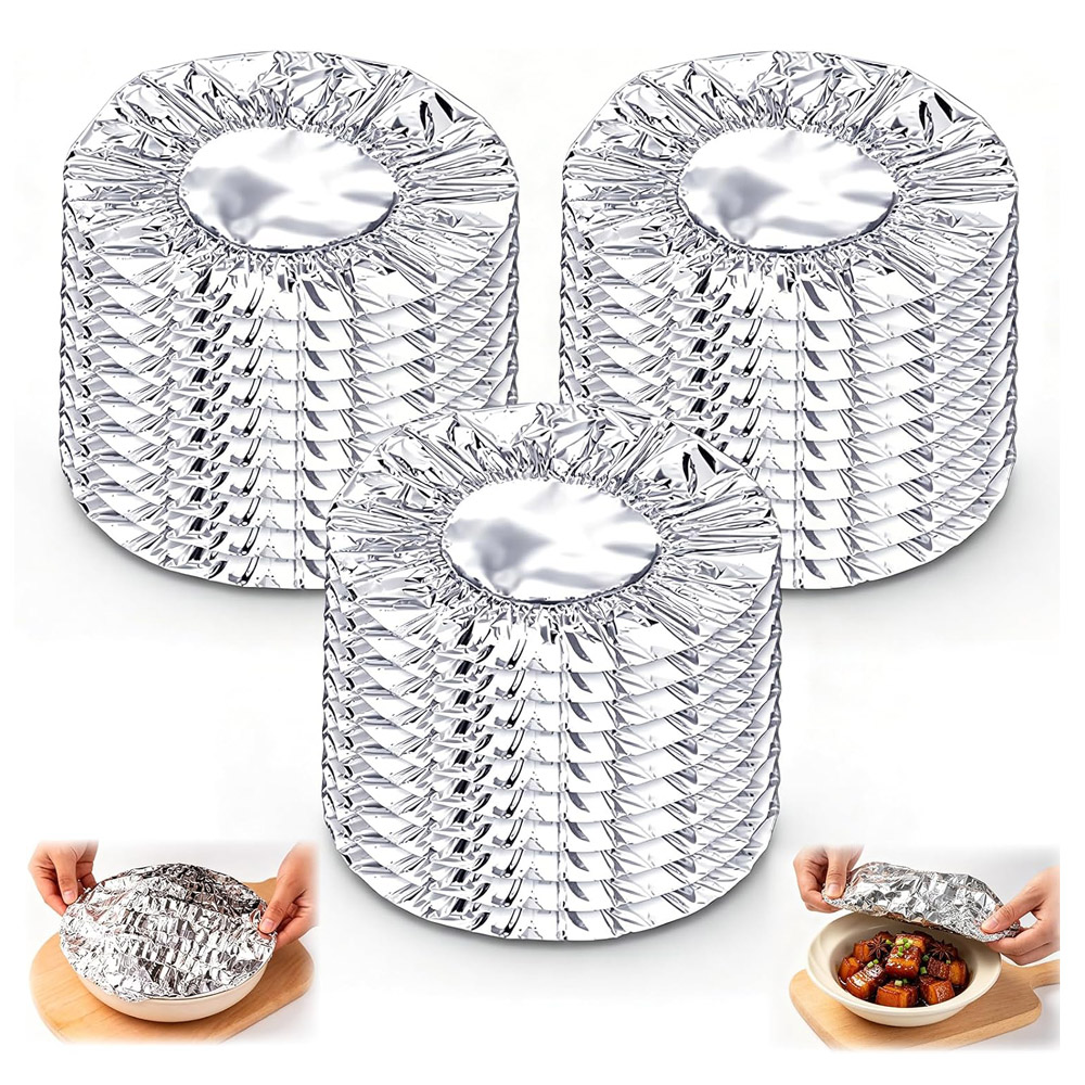 Meal Preparation - Reusable Aluminum Foil Food Covers, Pop
