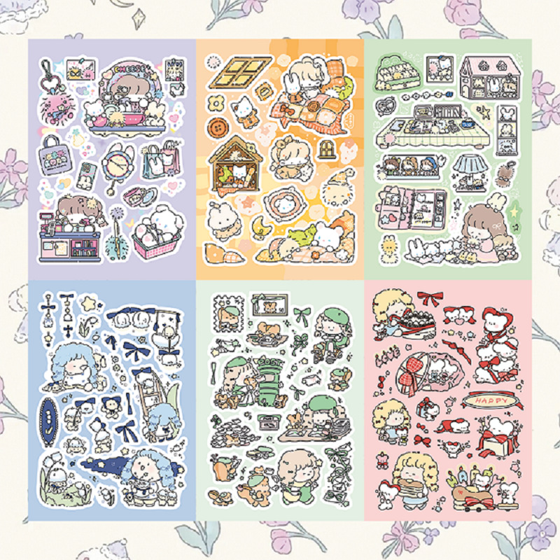 Meal Prep Notebook - Korean Cute Cartoon Girl Character Handbook