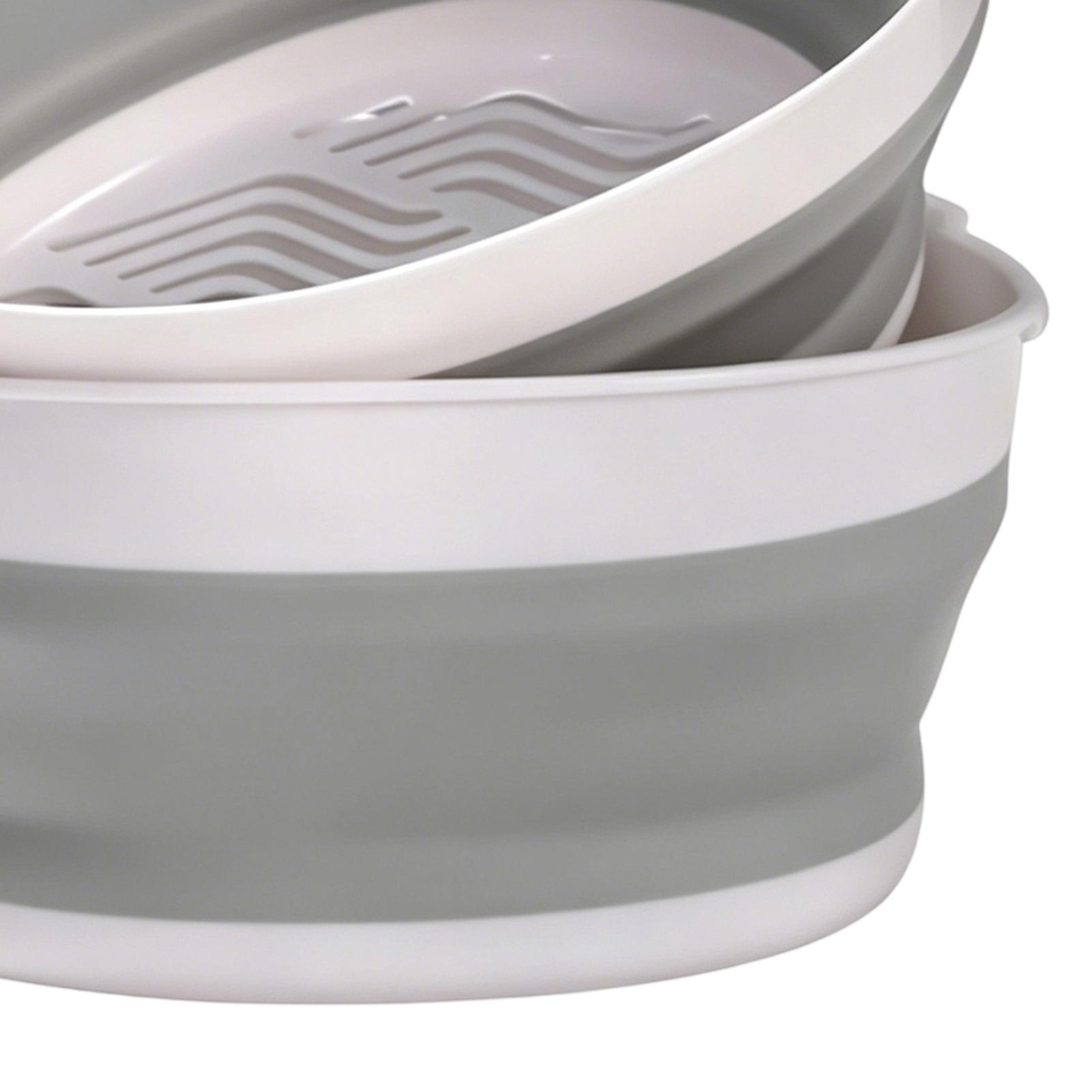 Meal Prep Veggie - Foldable Strainer Double-Layer Fruit Washing Veggie