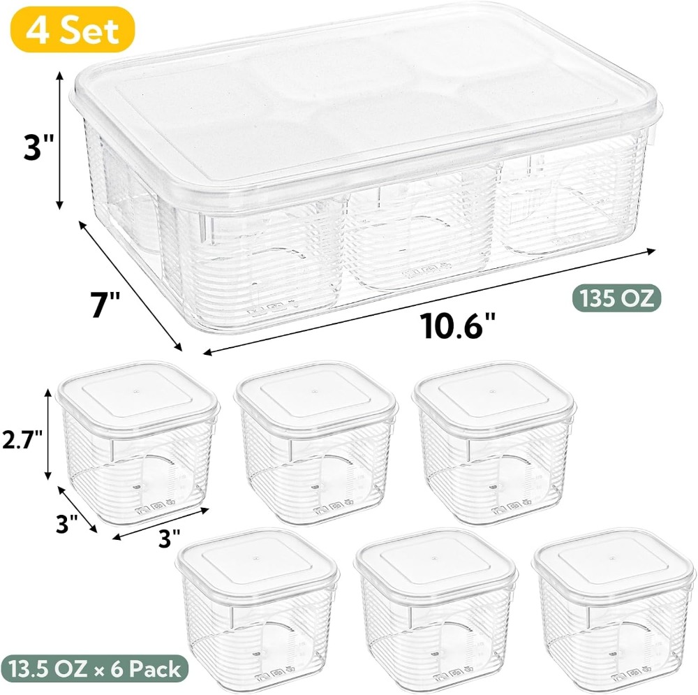 28-Piece Fridge Organizer Set  - Meal Prep Veggie review and price
