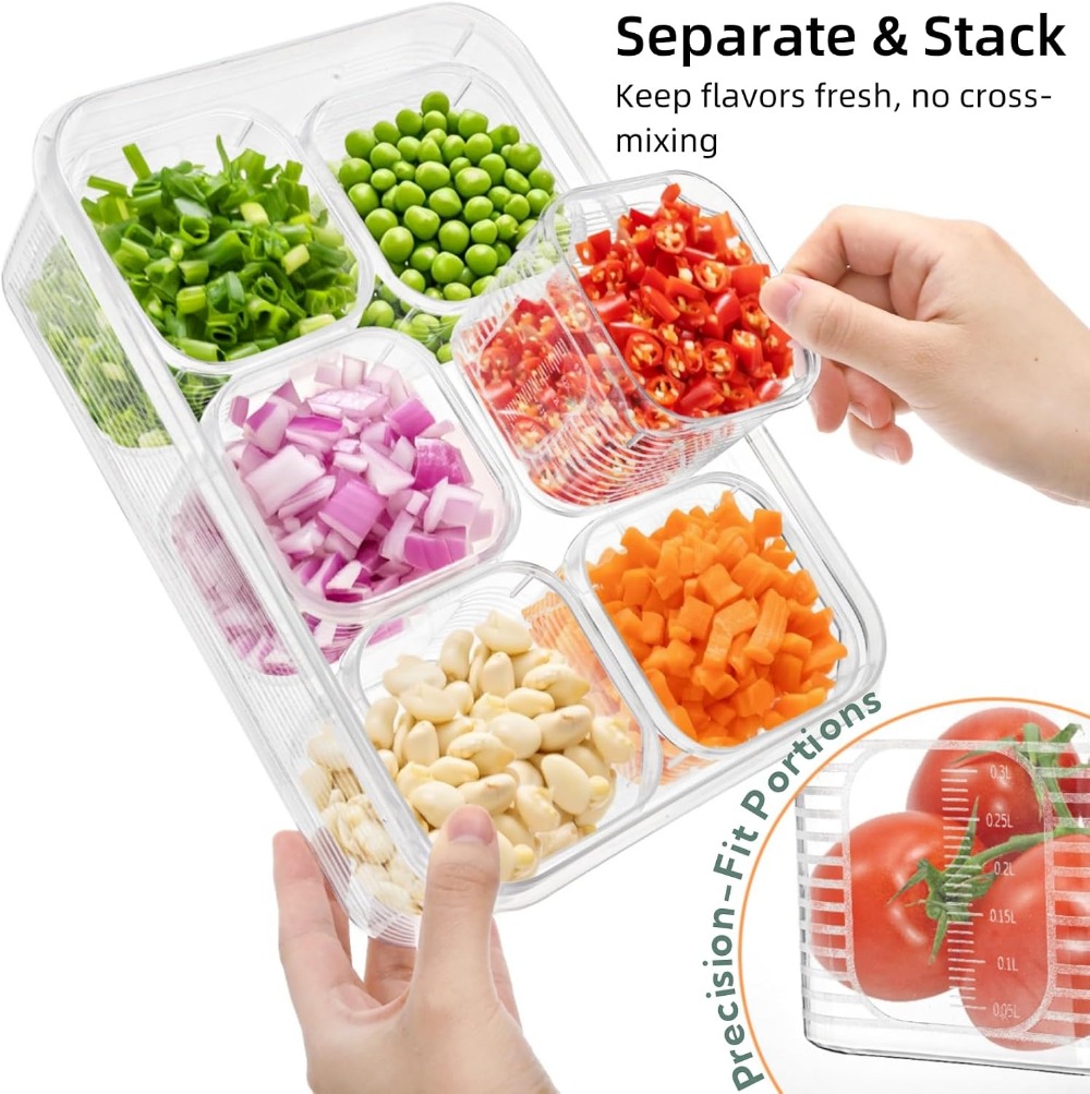 28-Piece Fridge Organizer Set  - Meal Prep Veggie review and price