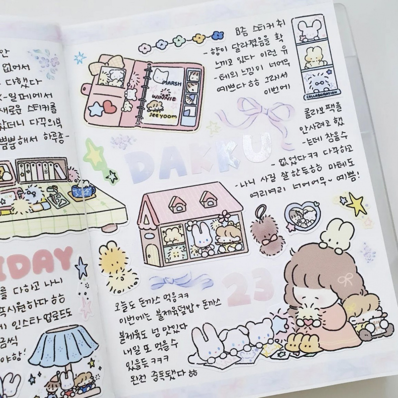 Korean Cute Cartoon Girl Chara - Meal Prep Notebook review and price