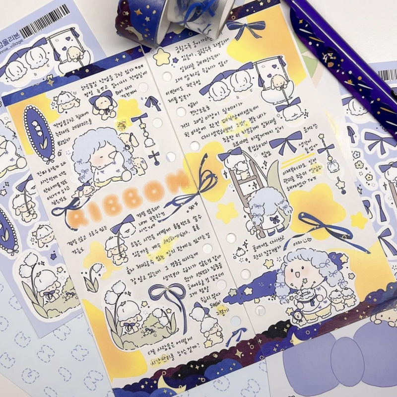 Korean Cute Cartoon Girl Chara - Meal Prep Notebook review and price