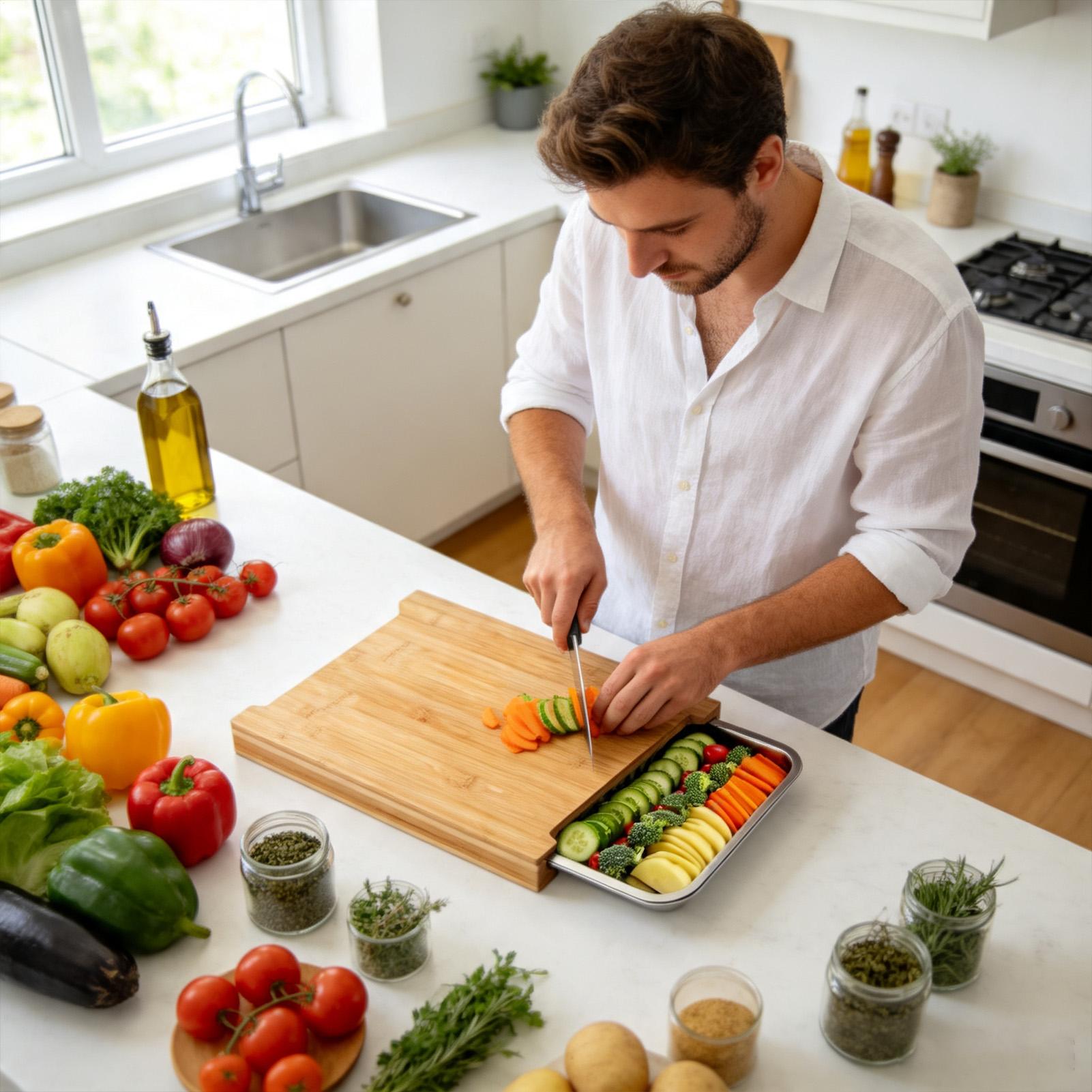 Wood Cutting Boards For Kitche - Meal Prep Veggie review and price