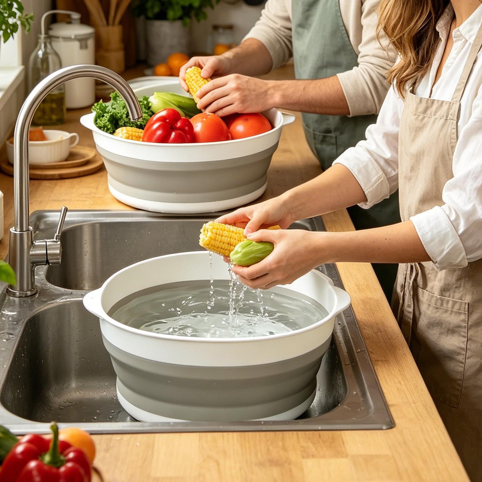 Foldable Colander Strainer Dou - Meal Prep Veggie review and price