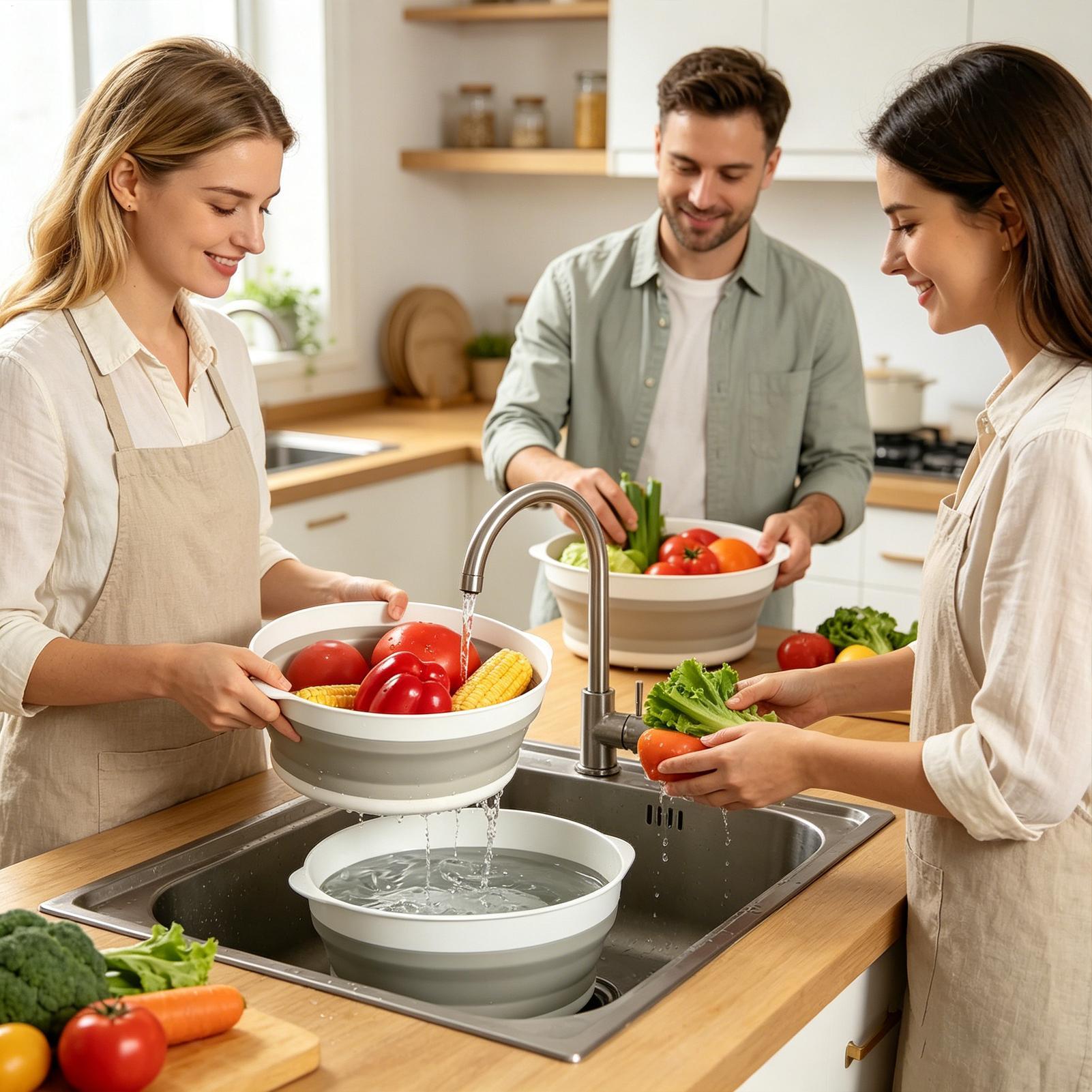 Foldable Colander Strainer Dou - Meal Prep Veggie review and price